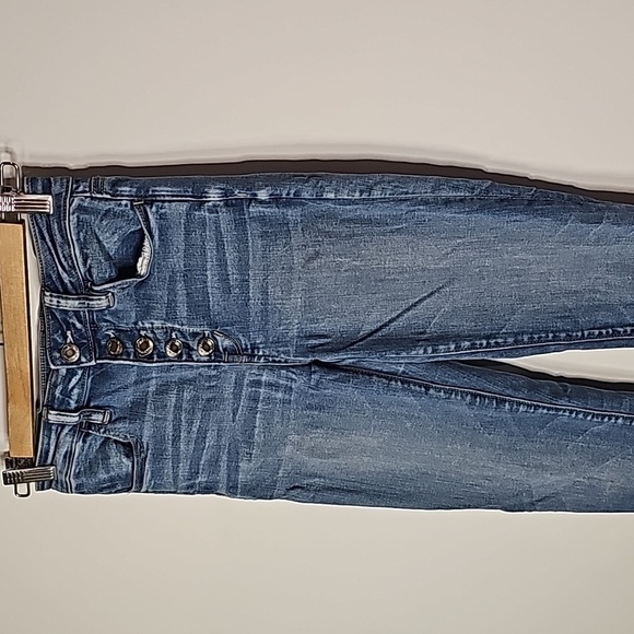 American Eagle next level stretch size 4 super high rise button fly jeggings - Picture 2 of 8
